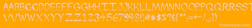 Skuntch Font – Pink Fonts on Orange Background