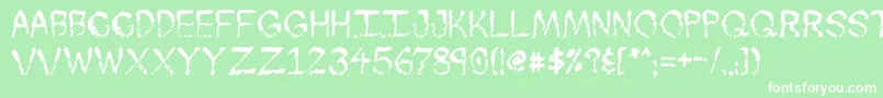 Skuntch Font – White Fonts on Green Background