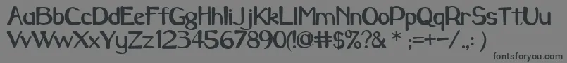 CarawayRegular Font – Black Fonts on Gray Background