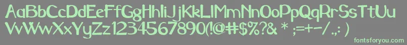 CarawayRegular Font – Green Fonts on Gray Background