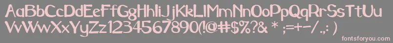 CarawayRegular Font – Pink Fonts on Gray Background