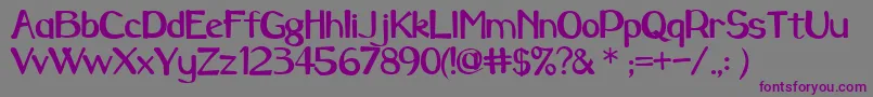 CarawayRegular Font – Purple Fonts on Gray Background