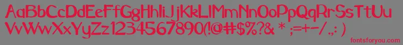 CarawayRegular Font – Red Fonts on Gray Background
