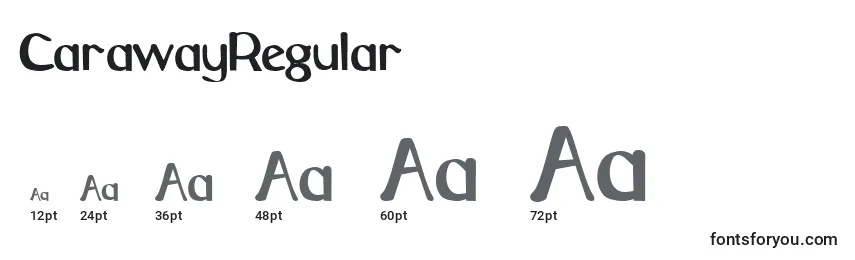 CarawayRegular Font Sizes