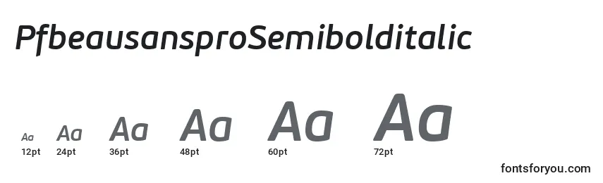 PfbeausansproSemibolditalic Font Sizes