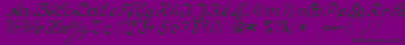 WolgastTwo-Schriftart – Schwarze Schriften auf violettem Hintergrund