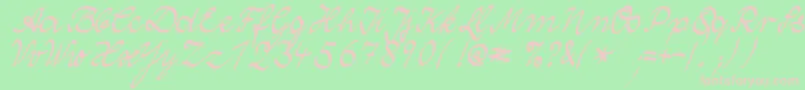 WolgastTwo Font – Pink Fonts on Green Background