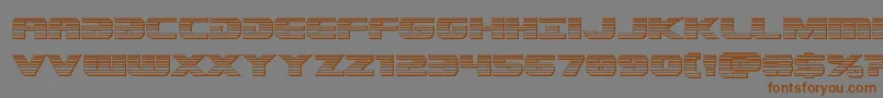 Czcionka Dekarangerplat – brązowe czcionki na szarym tle