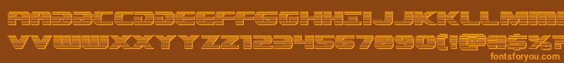 Dekarangerplat Font – Orange Fonts on Brown Background