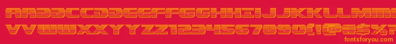 Dekarangerplat Font – Orange Fonts on Red Background