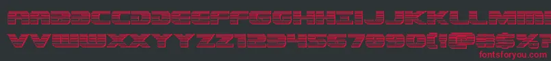 Dekarangerplat Font – Red Fonts on Black Background