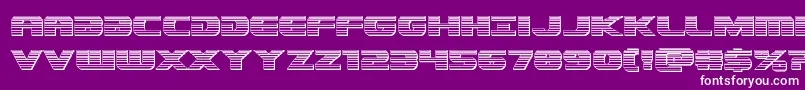 Dekarangerplat Font – White Fonts on Purple Background