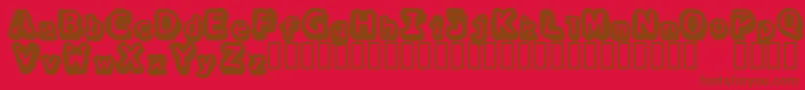 ThereGoesTheNeighborhood Font – Brown Fonts on Red Background