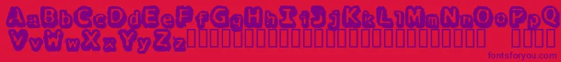 ThereGoesTheNeighborhood Font – Purple Fonts on Red Background