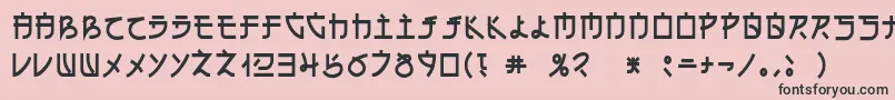 フォントDsehc – ピンクの背景に黒い文字