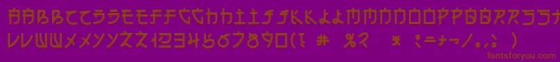 Шрифт Dsehc – коричневые шрифты на фиолетовом фоне