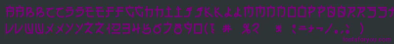 フォントDsehc – 黒い背景に紫のフォント