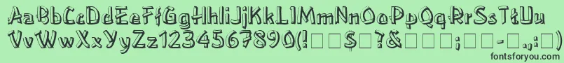 HomeboyDisplaySsi Font – Black Fonts on Green Background