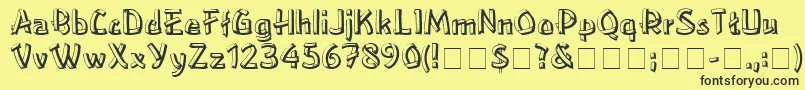 HomeboyDisplaySsi Font – Black Fonts on Yellow Background