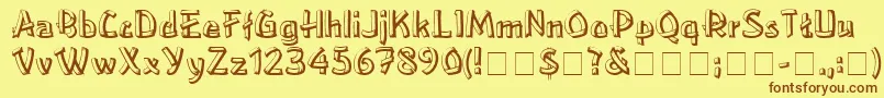 HomeboyDisplaySsi Font – Brown Fonts on Yellow Background