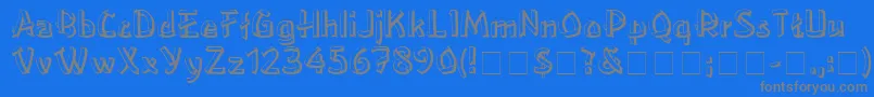 HomeboyDisplaySsi Font – Gray Fonts on Blue Background