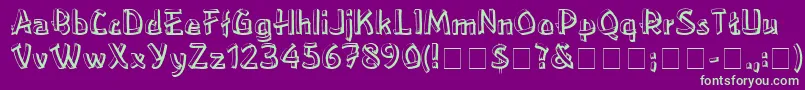 HomeboyDisplaySsi Font – Green Fonts on Purple Background