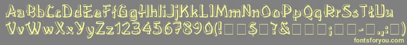 HomeboyDisplaySsi Font – Yellow Fonts on Gray Background