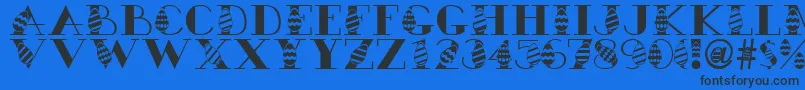 Easteregg Font – Black Fonts on Blue Background