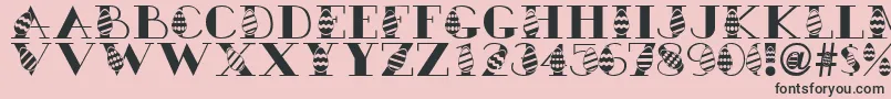 Fonte Easteregg – fontes pretas em um fundo rosa