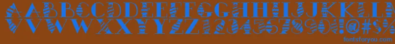 Easteregg Font – Blue Fonts on Brown Background