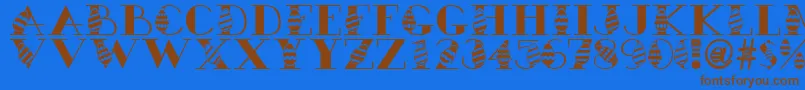 Easteregg Font – Brown Fonts on Blue Background