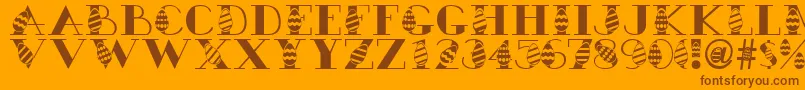 Easteregg Font – Brown Fonts on Orange Background
