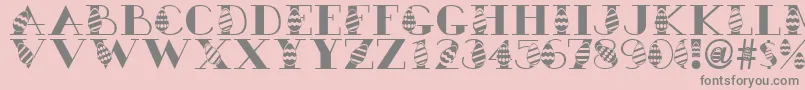 Easteregg-Schriftart – Graue Schriften auf rosa Hintergrund