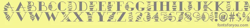 Easteregg Font – Gray Fonts on Yellow Background