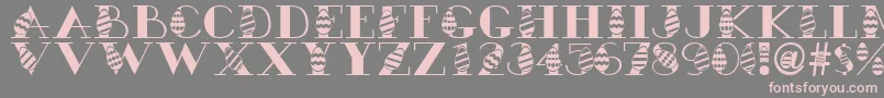 Easteregg-Schriftart – Rosa Schriften auf grauem Hintergrund