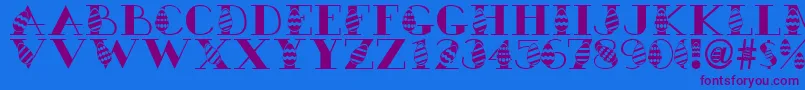 Easteregg Font – Purple Fonts on Blue Background