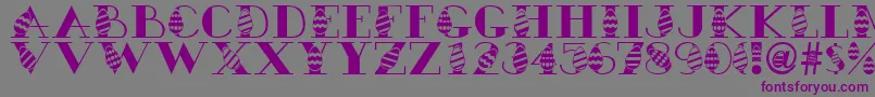 Easteregg-Schriftart – Violette Schriften auf grauem Hintergrund