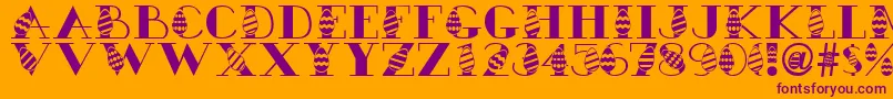 Police Easteregg – polices violettes sur fond orange