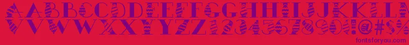 Easteregg Font – Purple Fonts on Red Background