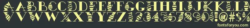 Czcionka Easteregg – żółte czcionki na czarnym tle