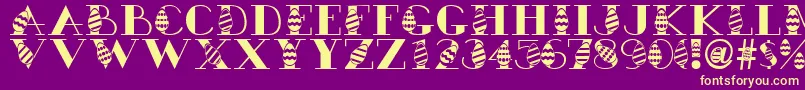 Easteregg Font – Yellow Fonts on Purple Background
