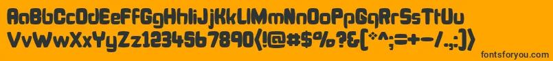 Bonkfat Font – Black Fonts on Orange Background