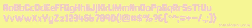 Bonkfat Font – Pink Fonts on Yellow Background