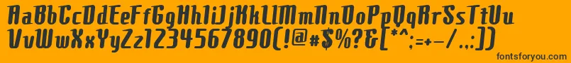 ComonsBold Font – Black Fonts on Orange Background