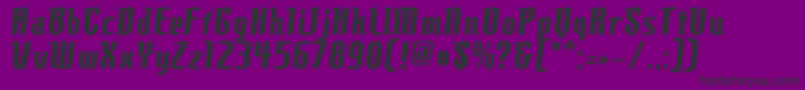 フォントComonsBold – 紫の背景に黒い文字
