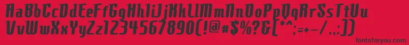 ComonsBold Font – Black Fonts on Red Background