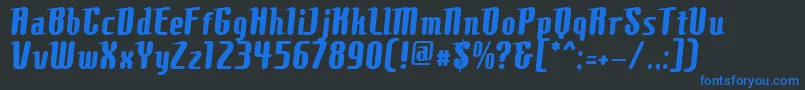 ComonsBold Font – Blue Fonts on Black Background
