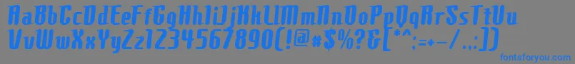 ComonsBold-fontti – siniset fontit harmaalla taustalla