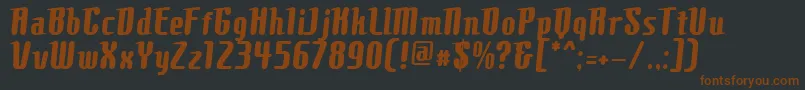 ComonsBold-fontti – ruskeat fontit mustalla taustalla