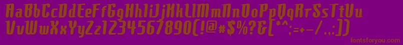 ComonsBold Font – Brown Fonts on Purple Background